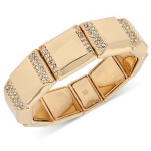 Kenneth Cole Goldtone Square Pave Stretch Bracelet